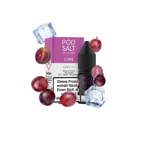 Pod Salt Core - Grape Ice - Nikotinsalz Liquid 10ml - 20mg/ml