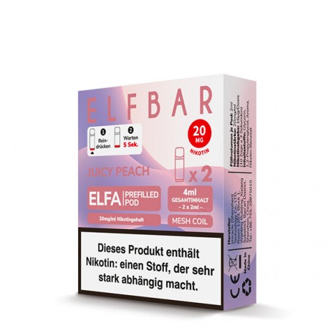 Elf Bar Elfa Pod 20mg - Juicy Peach (Peach Ice) (2 Stück Pro Packung)