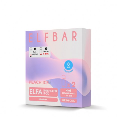 Elfbar Elfa Pod - Peach Ice 0mg