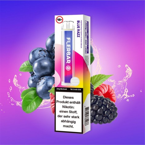 Flerbar M E-Shisha 600 - 20mg/ml - Blue Razz