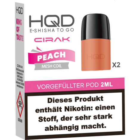 HQD CIRAK PODS 20mg/ml - Peach