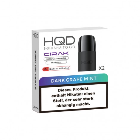 HQD CIRAK PODS 20mg/ml - Dark Grape Mint