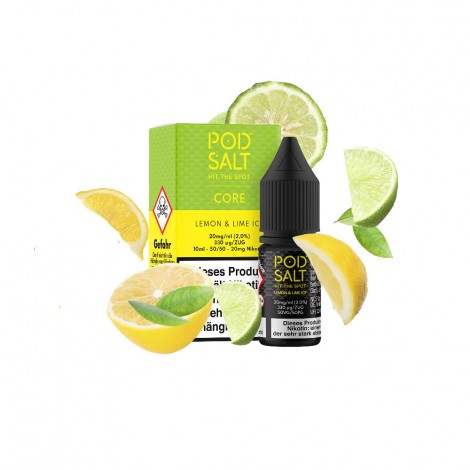 Pod Salt Core - Lemon & Lime Ice - Nikotinsalz Liquid 10ml - 20mg/ml