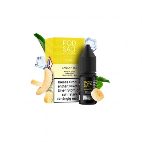 Pod Salt Core - Banana Ice - Nikotinsalz Liquid 10ml - 11mg/ml