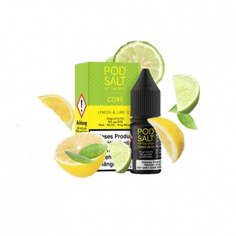 Pod Salt Core - Lemon & Lime Ice - Nikotinsalz Liquid 10ml - 11mg/ml