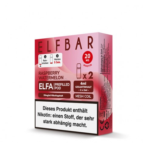 Elf Bar Elfa Pod 20mg - Raspberry Watermelon (2 Stück Pro Packung)