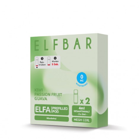 Elfbar Elfa Pod - Kiwi Passion Fruit Guava 0mg