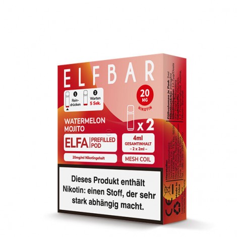 Elf Bar Elfa Pod 20mg - Watermelon Mojito (2 Stück Pro Packung)