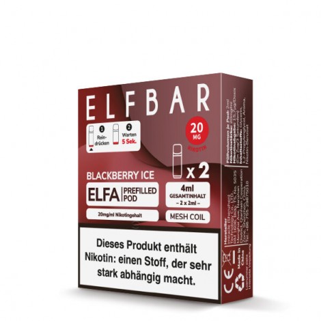 Elf Bar Elfa Pod 20mg - Blackberry Ice (2 Stück Pro Packung)